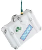Belleek Vintage Suitcase Hanging Ornament