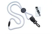 1/4" (6 MM) Round Lanyard with Breakaway, Round Slider and DTACH Plastic Swivel Snap Hook, Qty = 100