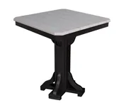 32" Square Table With Square Base by Walnut Lane Poly