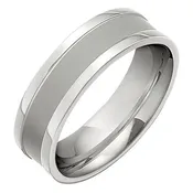 10 > Fiber > Carbon > Gray > with > Band > Recessed > Flat > 7mm
