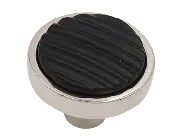 101 PN/MB Round Knob Polished Nickel/Black