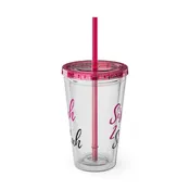 Sistah 2 Sistah Tumbler with Straw, 16oz
