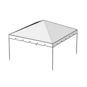 15 ft Wide, White Canopy Tent