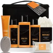 8pcs Citrus Scented Bath & Body Set Relaxing Birthday Gifts for Fathers Day