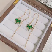 14K Gold Plated Maple Leaf Earrings Collection | GS040