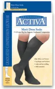 Activa Men's Ribbed Dress Socks | Knee High, Closed Toe, 15-20 mmHg