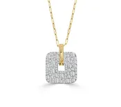 14K 2-Tone Fancy Diamond 1.93ctw Pendant