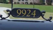 #1 Number Plate with 2" Custom Vinyl