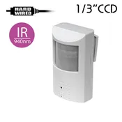 CCD-450WIR : 700TVL 1/3" CCD Spy Hidden Fake PIR Camera with 940nM total Invisible 30ft Night Vision (Full view, no hotspot)