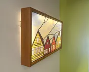 Light Box for Bryggen Stained Glass Panel — Mountain Edge Refined Glass