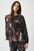 Animal Print Puff Sleeve Top