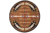 American Dakota, Horse Thieves Round Rug