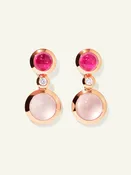 BOUTON 2 Cabochons Ohrringe in 'Blush' mit Diamanten