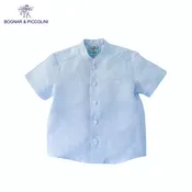 Boy's Short Sleeve Mandarin Collar Shirt
