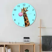 #17 FELIX Giraffe Pink Gum Acrylic Wall Clock