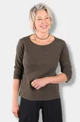 3/4 Sleeve Boatneck Tee - Chocolat & Etan & Squirrel