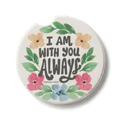 Always with You Single Absorbent Stone Car Coaster 2.6” Diameter Manufactured in the USA