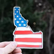 2018 Idaho US Flag Sticker