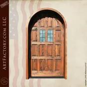 16 Panel Arched Door: Solid Wood With Custom Viewing Windows – 3126RP