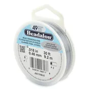 0.018" Satin Silver 49 Strand Beadalon Wire (30ft)