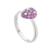 18K White Gold Diamond Ruby Ring KOR4004ZBZRU
