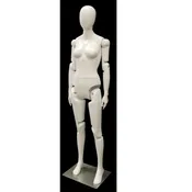 Articulated Egghead Female Mannequin: White