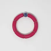 China Blue Bamboo Acrylic Tube Bracelet