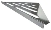 13.5 In x 9 In x 9 In Triangular Corner Shelf in Brushed Nickel
