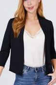 3/4 SLEEVE KNIT BLAZER