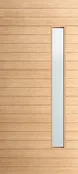 Albany – Multi Horizontal Plank Exterior White Oak Door with Vertical Lite (1-3/4”)