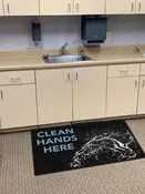 Clean Hands Here-3×5 Message Mat