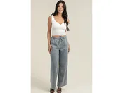 Angie Women's Elastic Waist Tencel Straight Leg Pant