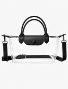 Sweetkama Black Transparent Crossbody Handle Bag