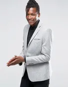 ASOS Slim Blazer 100% Wool in Grey