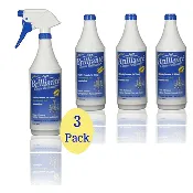 Brilliante Crystal Cleaner For Chandeliers 4 Bottles + 1 Sprayer (3 Pack)