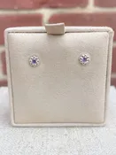 Amethyst Flower Bead Studs — Capone's Jewelry