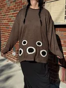 Brown Mock Neck Sweater