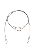 3-Oval Crystal Bead Ring Wrap Choker