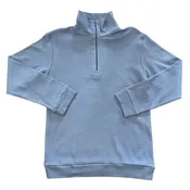 1/4 Zip Light Knit Pullover-Slate Blue