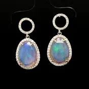 African Opal Earrings