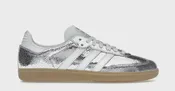 adidas Samba OG Silver Metallic Cracked Leather (Women's) • Brand New [6394]