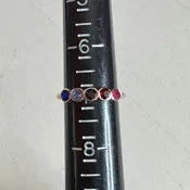 5-Stone Bezel Birthstone Ring - Size 7