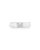 0.52ct Domed Diamond Ring 18k White Gold