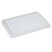 0.1mL 96-Well PCR Plate, Low Profile, FAST, Half Skirt, Ridged Rim, Clear;box of 10