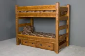 Barnwood Bunk Bed with Drawers