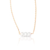 Amanda Blu-3-Pearl Row Necklace-Gold