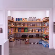 4-Shelf Large Butler’s U-Shaped Solid Wood Walk-In Pantry Kit (Fits 6 ft. x 8 ft. or Larger)