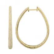 14K Oval Hoop Earrings