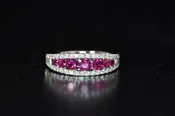 14 Karat Ruby and Diamond Band