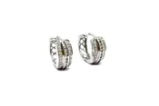 Gold Diamond Hoop Earrings